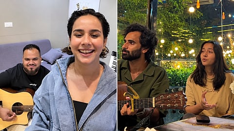 Punjabi singer Sunanda Sharma (left) and Pakistani singer and social media influencer Shanzy Sial sang the now-viral Saraiki folk sing 