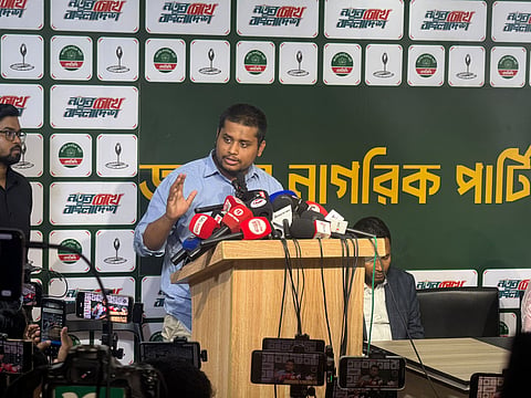 Hasnat Abdullah was speaking at a crowded press conference in the NCP headquarter in Dhaka.