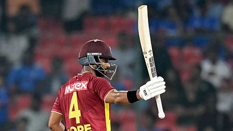 Hope smashed an unbeaten 102 off 50 balls with four fours and nine sixes.