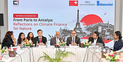 Dr Abdul Moyeen Khan was speaking at a national dialogue titled “From Paris to Antalya: Review of Climate Finance for Nature,” organised by Change Initiative at a hotel in Banani