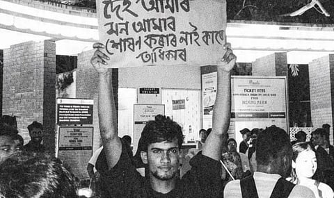 SFI activist Sahil Khan, 20, alleged that Guwahati Police assaulted him, subjected him to Islamophobic slurs and threatened to kill him after he joined a protest against violence against women.