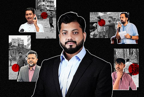 State Minister for Liberation War Affairs Ishraque Hossain leads an anti-drug operation in a slum beside a railway line in Gandaria, Dhaka, on October 17. Videos of the live-streamed operation, in which he and his associates appeared to carry firearms, have drawn criticism and online ridicule