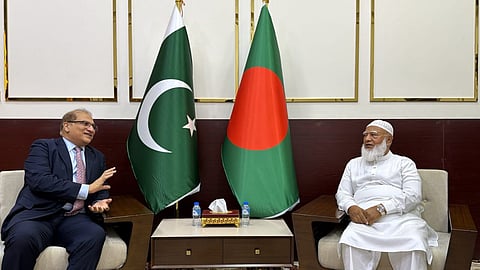 Pakistan High Commissioner to Bangladesh Imran Haider met Bangladesh Opposition Leader Shafiqur Rahman on October 1, 2026.