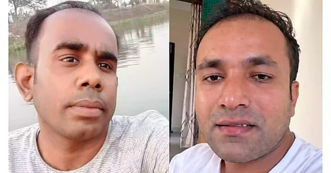 Sohel Rana, the deceased, and broker Shohag Sarkar (from left).