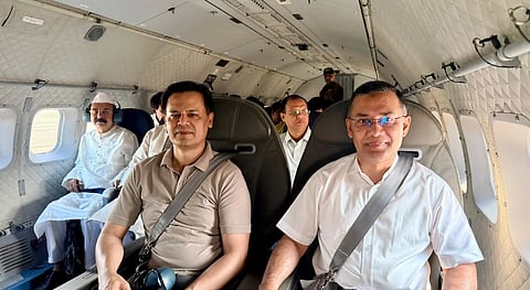 Prime Minister Tarique Rahman left Dhaka for Rangpur this morning to visit Durga Puja mandaps.