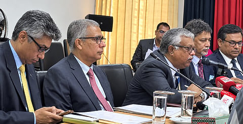 Foreign Secretary Asad Alam Siam briefed reporters at the foreign ministry