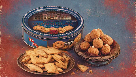 The tin is brought out repeatedly. Its contents diminish at an uneven rate. Sondesh goes first. Nimki lasts longer. Naru, depending on the competence of the cook, may survive several days