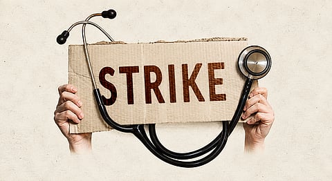 Intern doctors at Rajshahi Medical College Hospital (RMCH) began a 24-hour strike on Wednesday