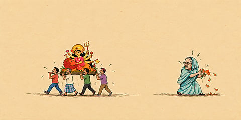 The proposition that Hindu safety depends upon the political survival of Sheikh Hasina has suffered a conspicuous defeat
