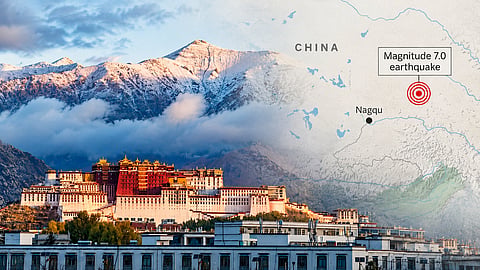 A powerful earthquake struck China's Tibet region late Thursday, killing at least 16 people