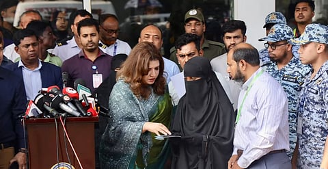 The body of Shahed Ahmed Ashik reached Hazrat Shahjalal International Airport in Dhaka around 8:30am, where State Minister for Foreign Affairs Shama Obaed Islam received it