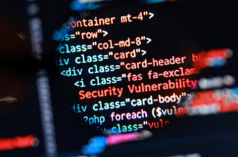  "Security Vulnerability" phrase and PHP code appears in this illustration taken October 22, 2026. 