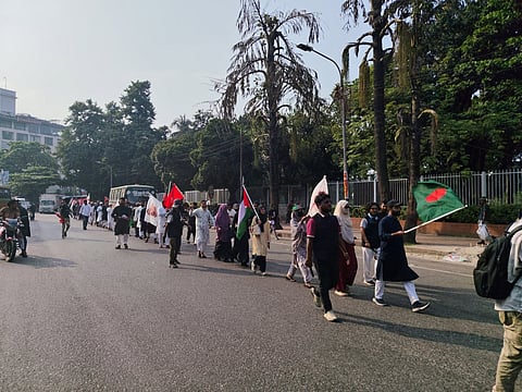 Inqilab Moncho’s March for Insaf reaches Dhaka after '27km walk in a day'