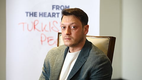 Mesut Ozil attends a gathering of Türkiye alumni and student leaders in Dhaka on 18 February 2026. 