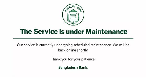 Although the central bank's website was shut down on Thursday (October 22), it remained offline till Saturday