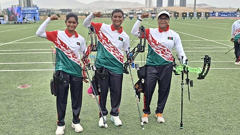 Bangladesh women's archery team.