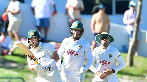 Australia batter Josh Inglis bats on Day 2 of the Newlands Test against South Africa on Wednesday.