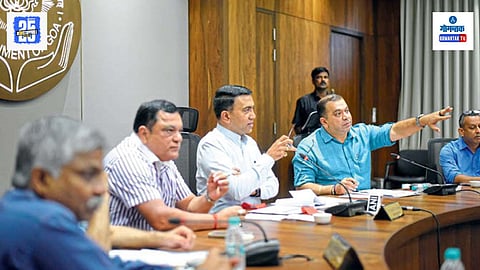 CM Pramod Sawant, Mauvin Godinho, Rohan Khaunte
