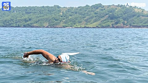 Aryan Singh Dadiala, Goa swimming, open sea swim