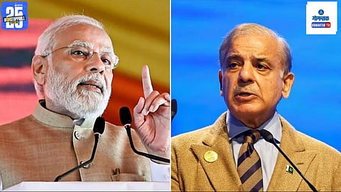 PM Narendra modi & shehbaz sharif