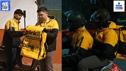aap mp raghav chadha blinkit delivery partner viral video
