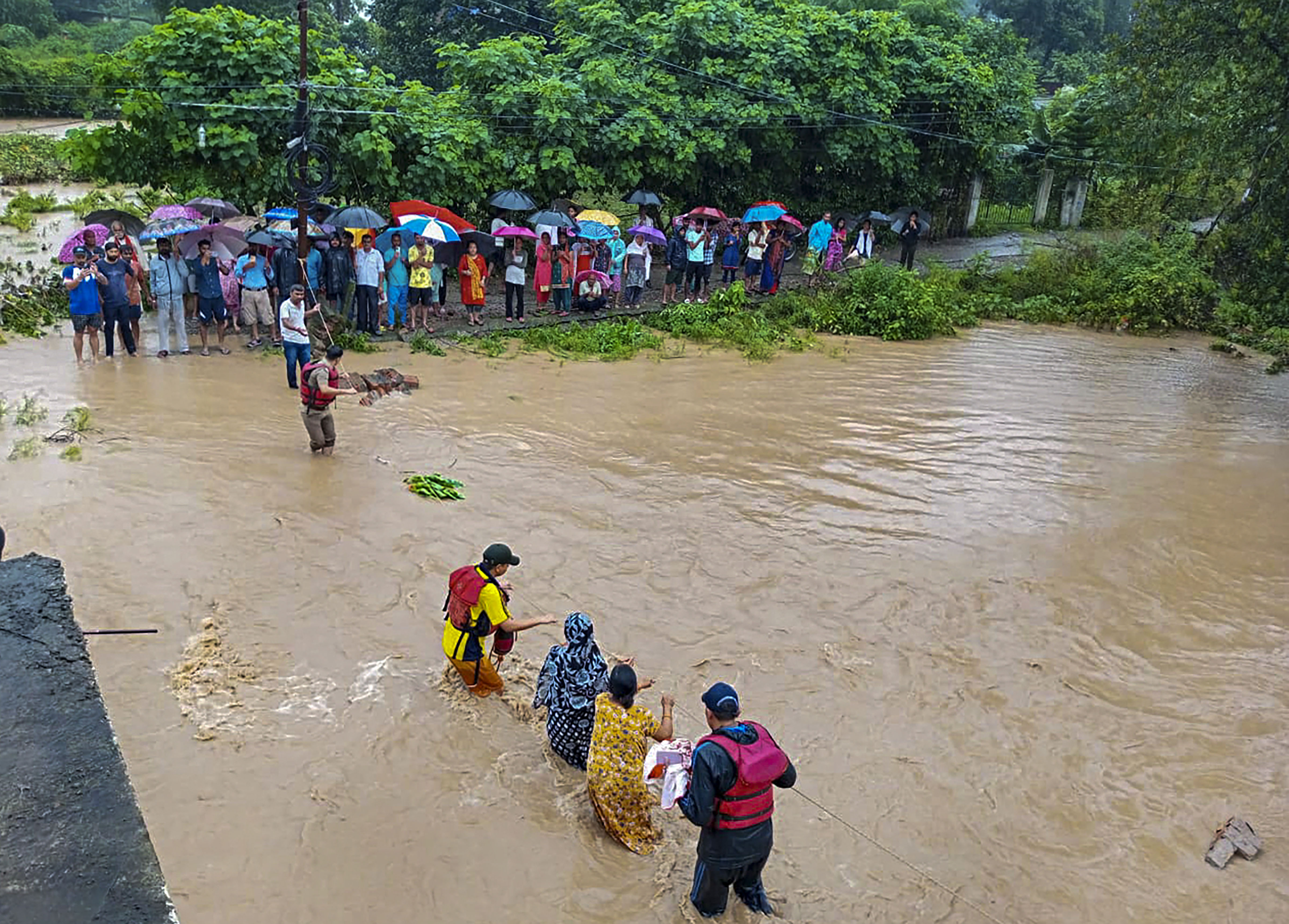 Landslide due to rain