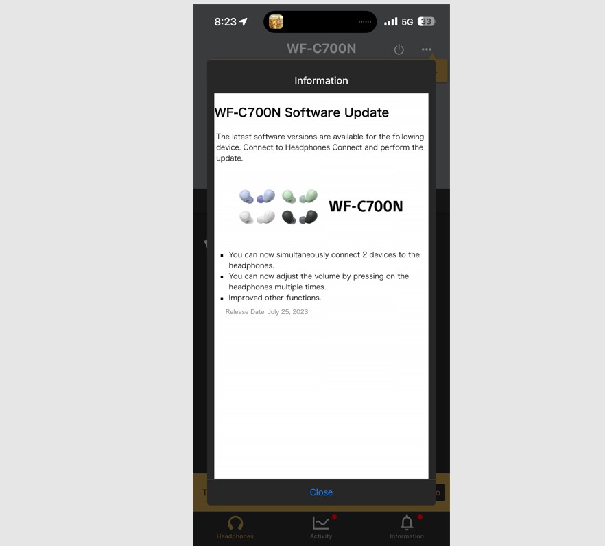With the recent update, users can control volume on Sony WF-C700N earbuds with multiple button taps