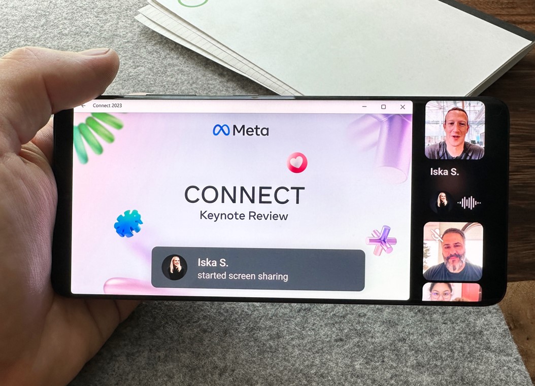 Landscape mode on Video Calling on WhatsApp