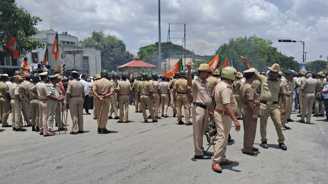 Police personnel deployed as a precautionary measure.