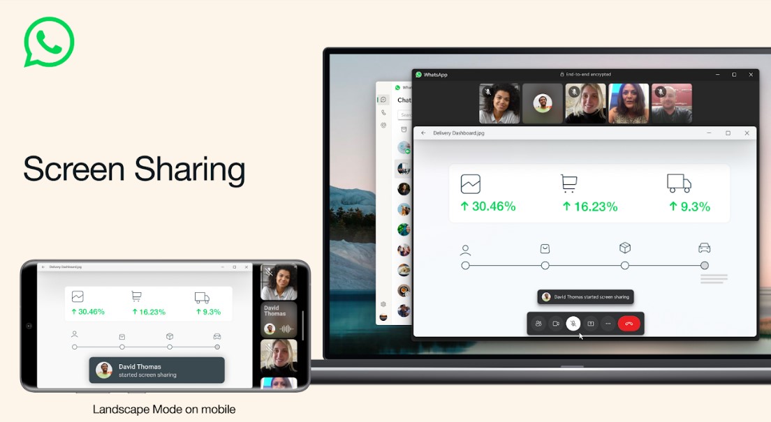 Screen Sharing feature on WhatsApp