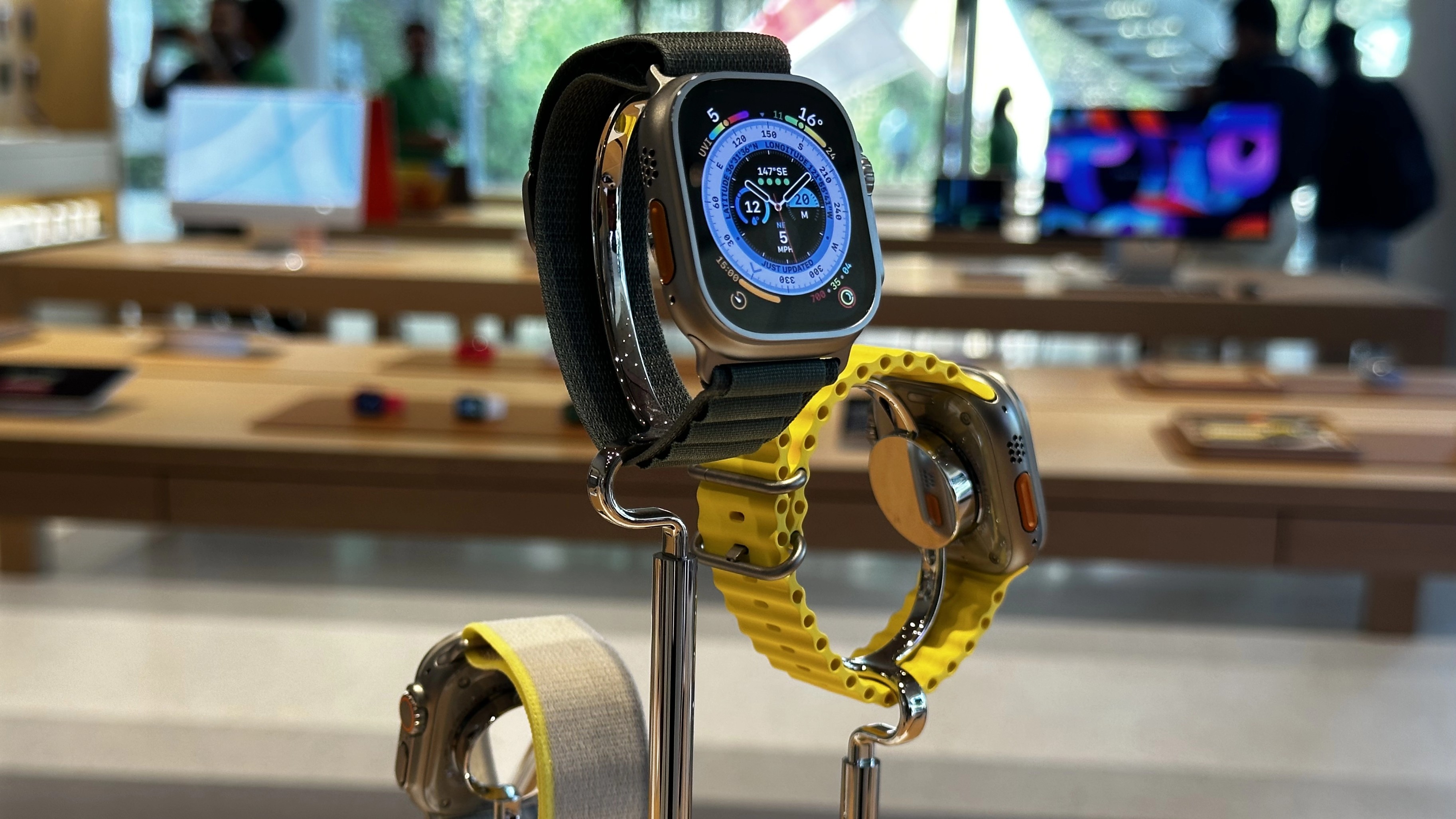 Apple Watch Ultra showcased at Apple BKC Store in Mumbai.