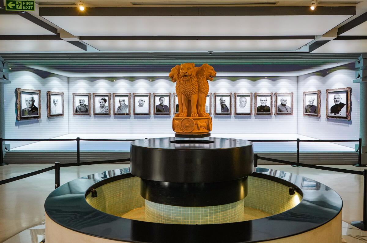 The interior of Pradhanmantri Sangrahalaya, in New Delhi,earlier known as Nehru Memorial Museum and Library Society.