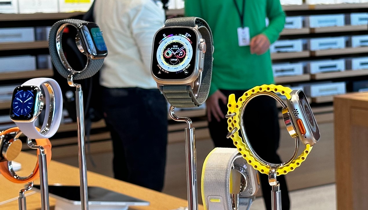 Apple Watch Ultra showcased at Apple BKC Store in Mumbai.
