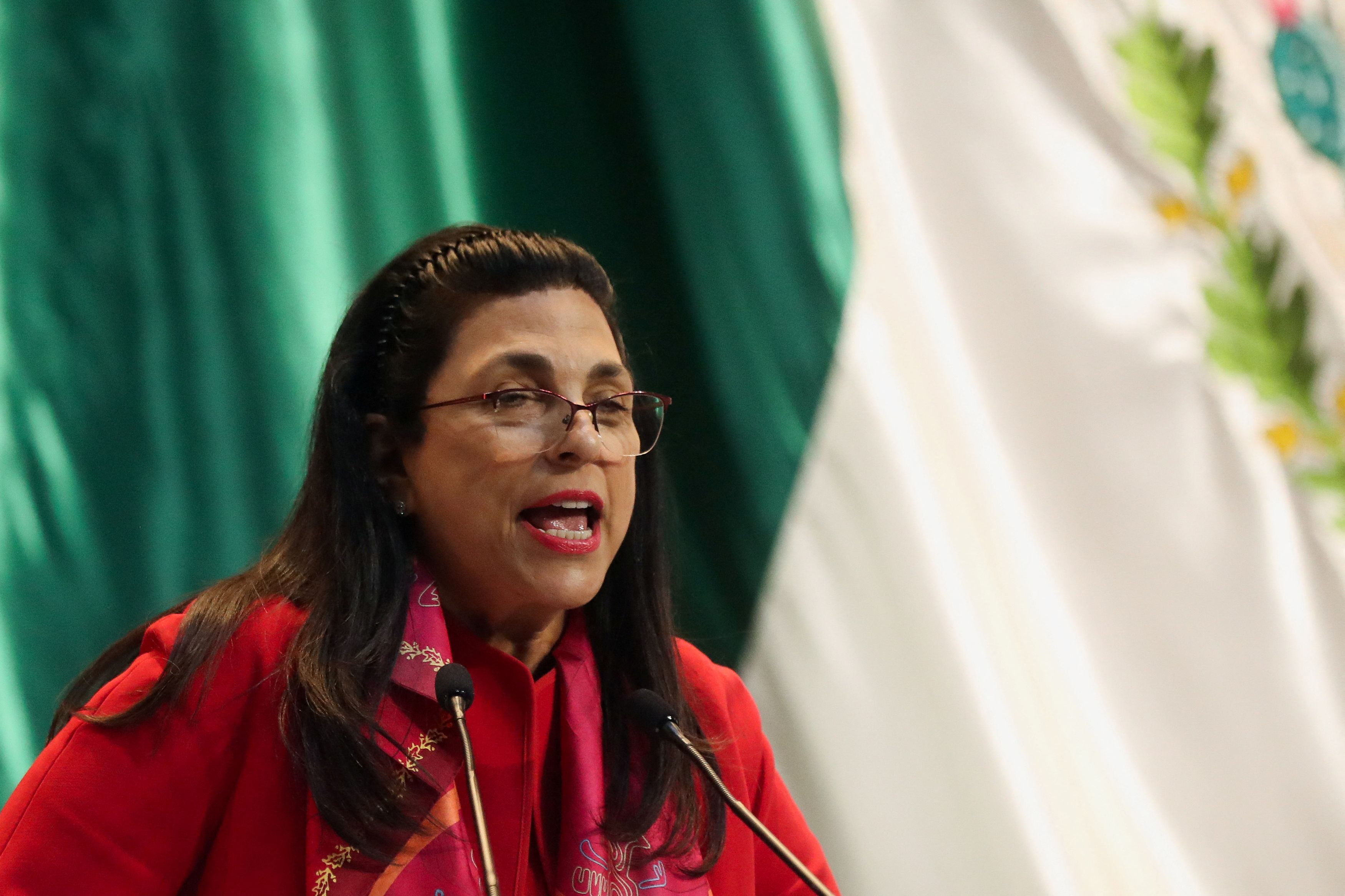 Mexico's Finance Ministry Rogelio Ramirez de la O presents the 2024 national budget to Congress in Mexico City.