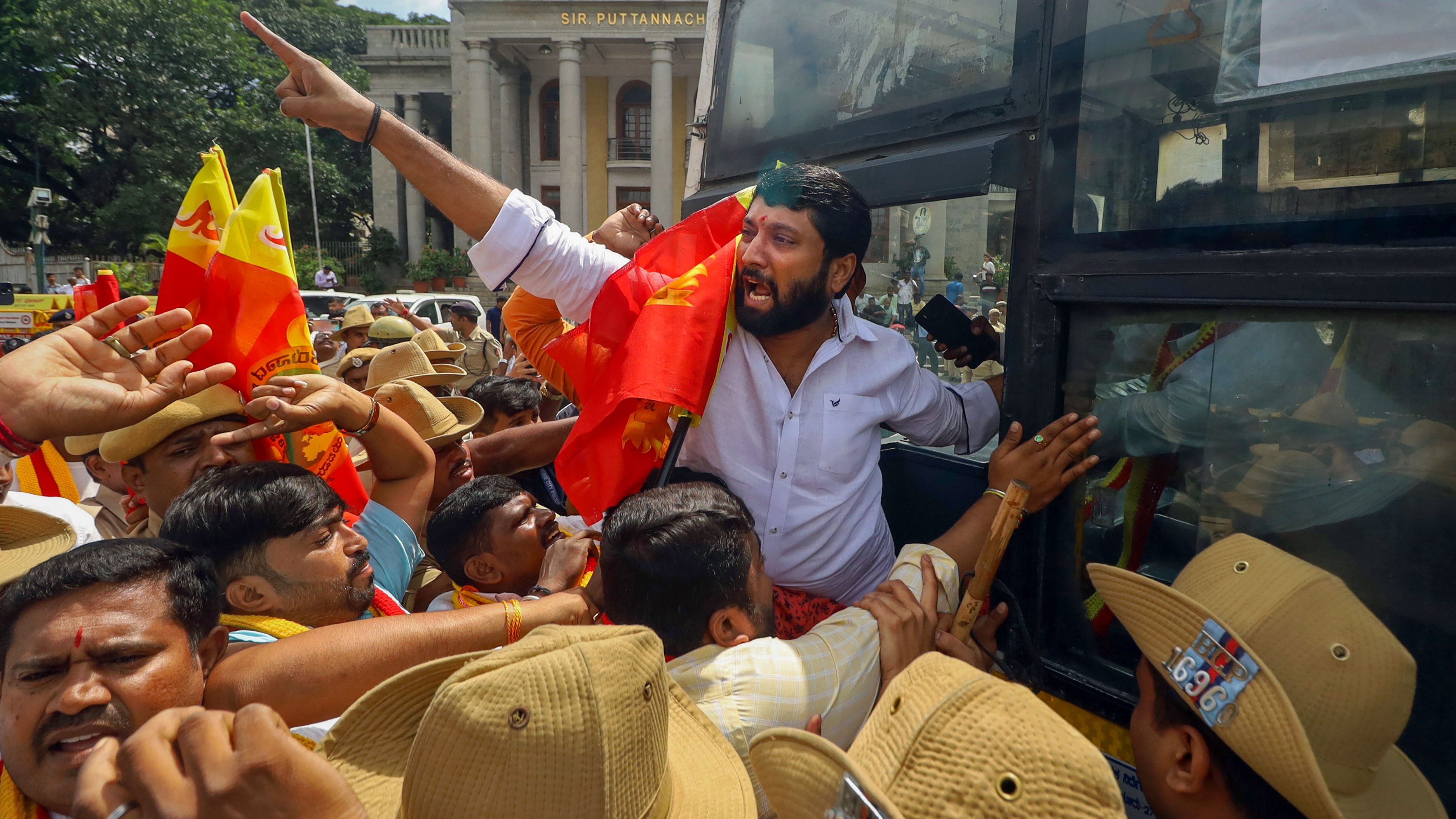 Protestors were either detained and or redirected to Freedom Park, which is the only designated place for such demonstrations.