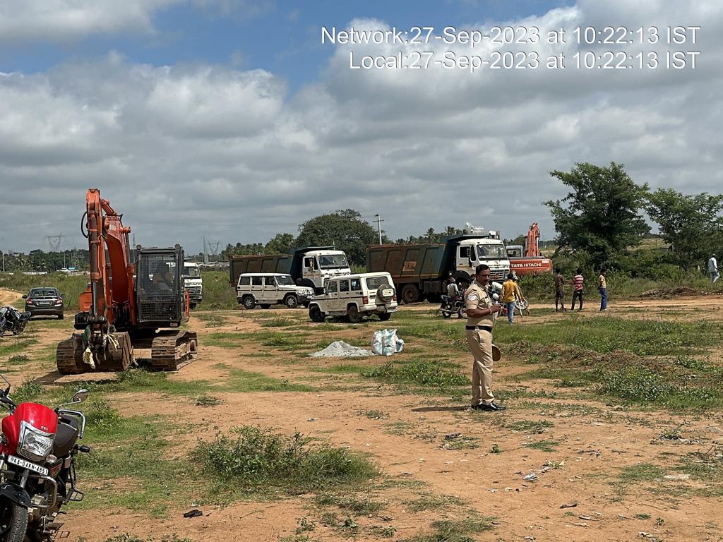 Five acres of land were recovered on Wednesday. 