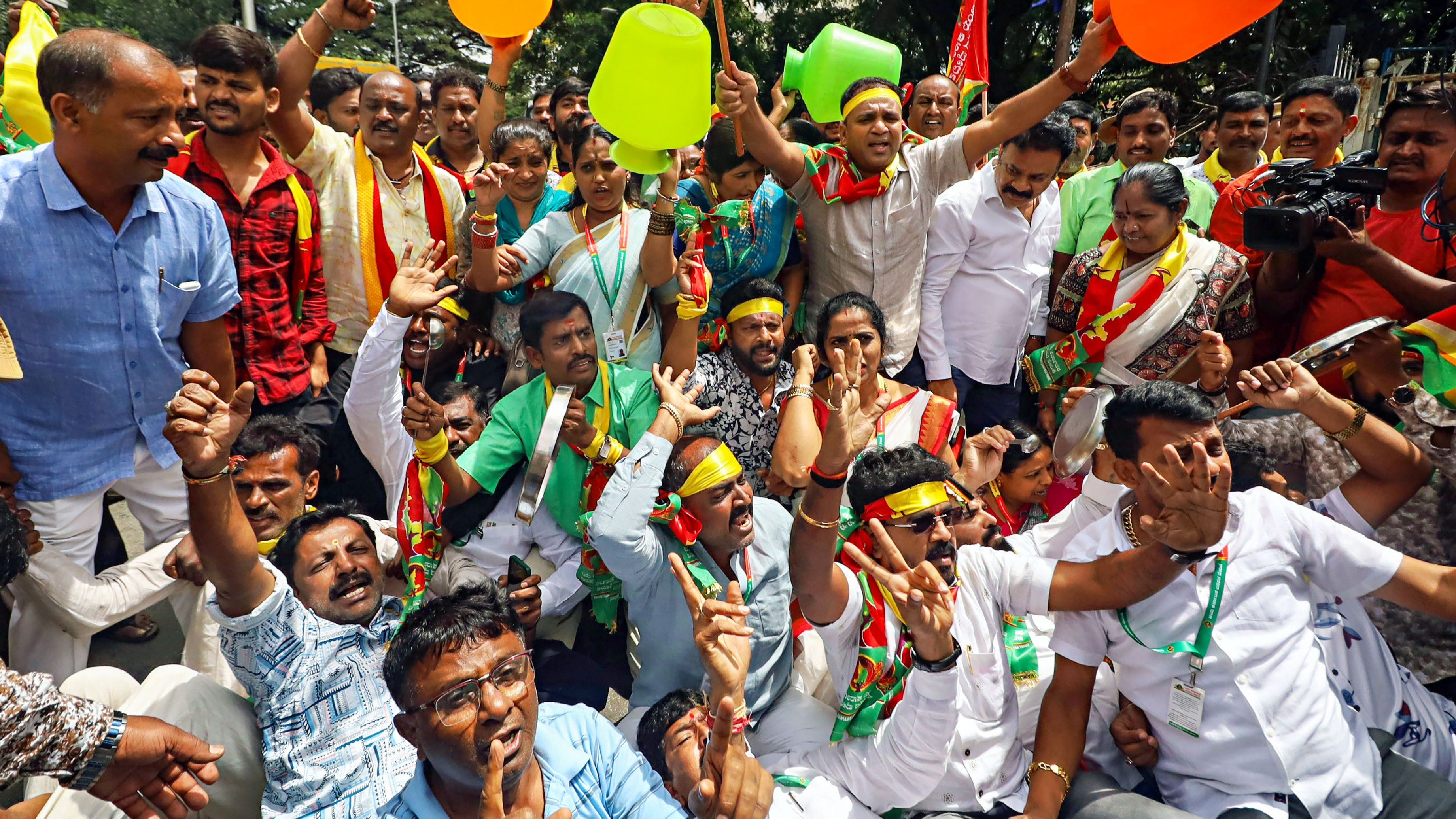 Protests were reported at some parts of the city.