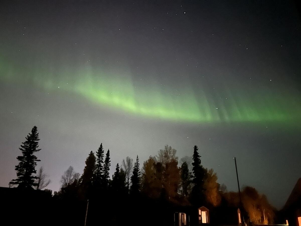 The northern lights are seen in Fairbanks, Alaska, U.S. September 26, 2023 in this picture obtained from social media.