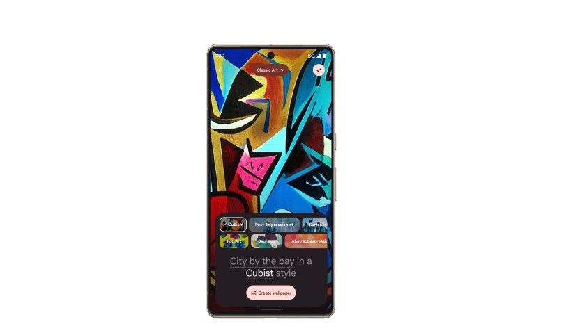 Android 14 brings Gen AI-powered Wallpaper creator.