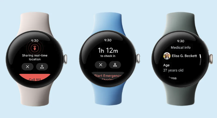 The Safety Check feature on the Pixel Watch 2.