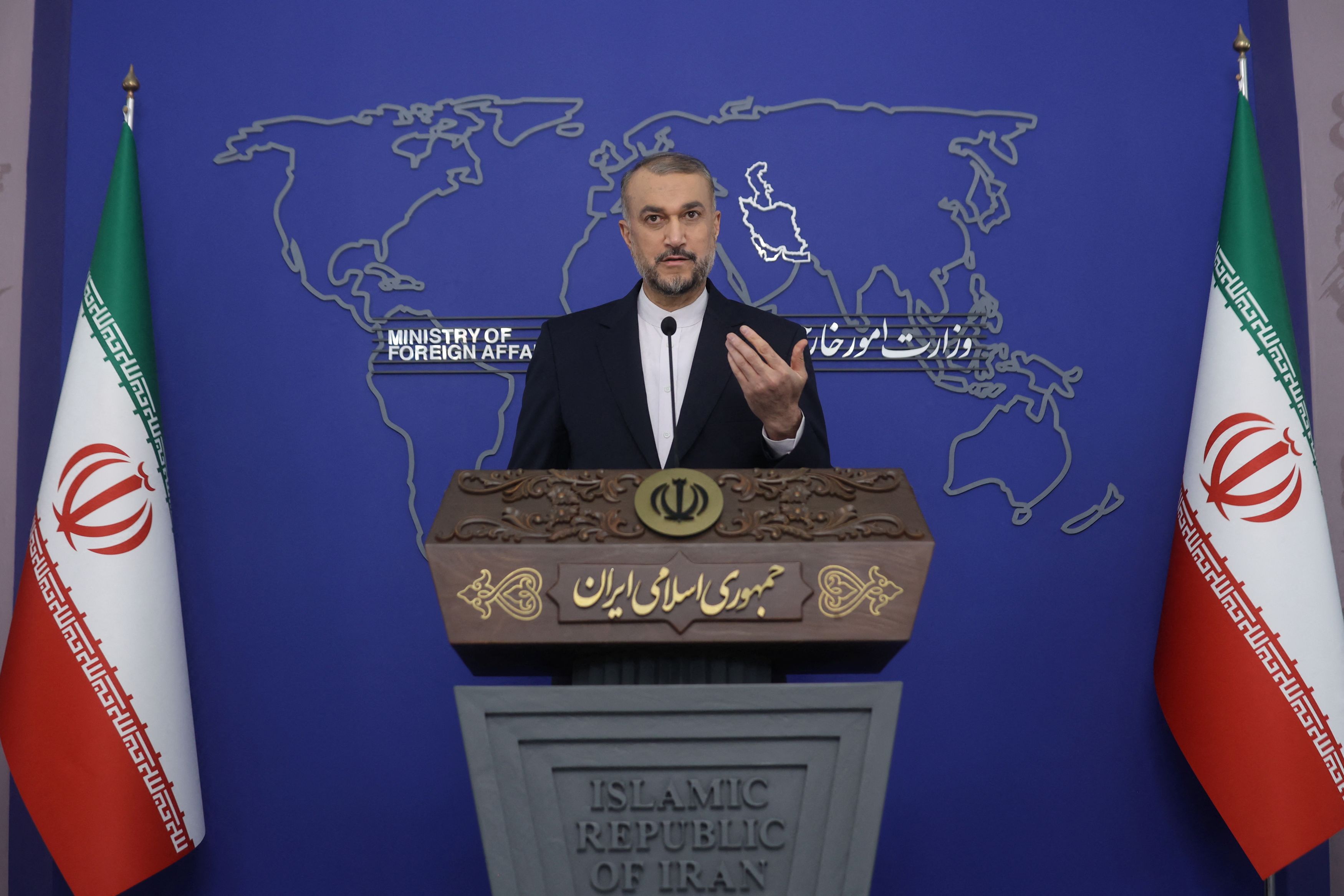 Iranian Foreign Minister Hossein Amirabdollahian.