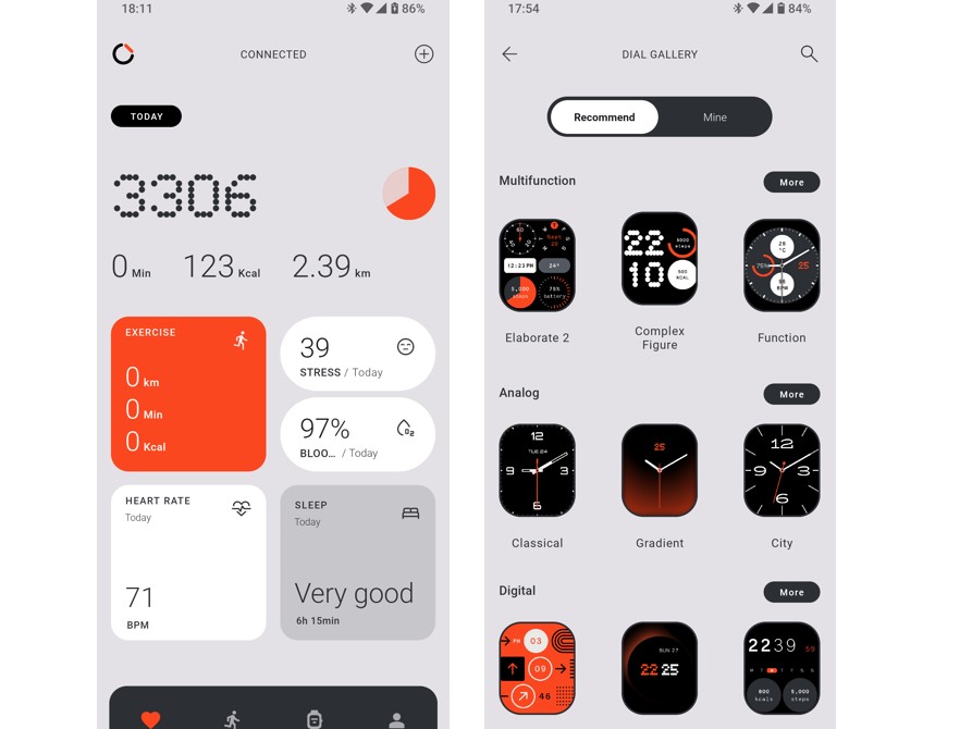 CMF Watch mobile app UI. 