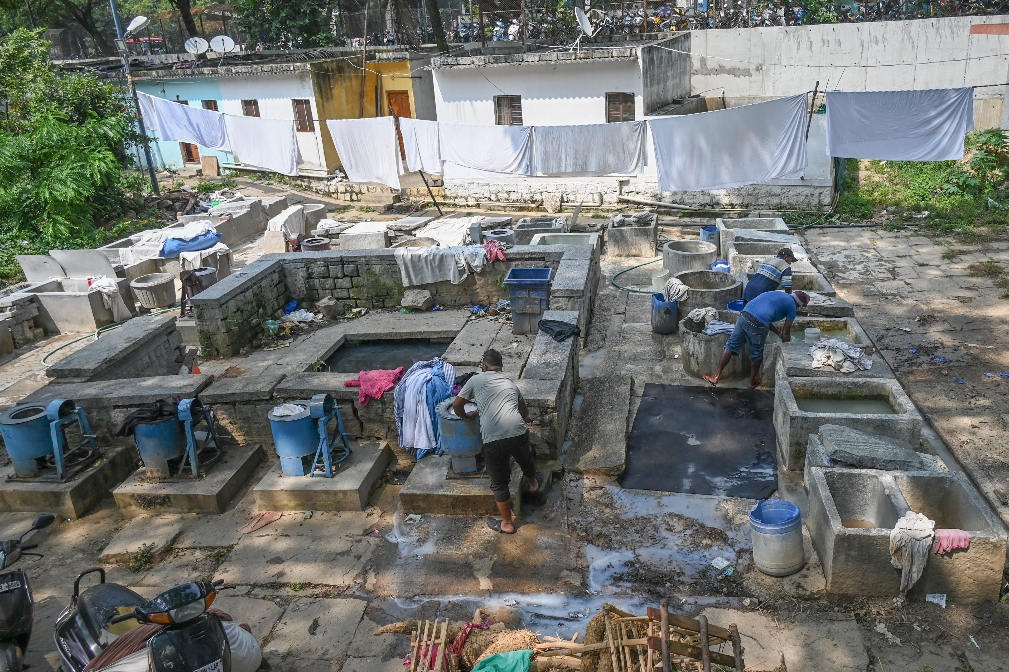 Dhobi Ghat at Ashok Nagar in Bengaluru. 