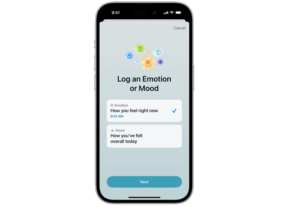 Apple device owners can log their mood and study their mental well-being.