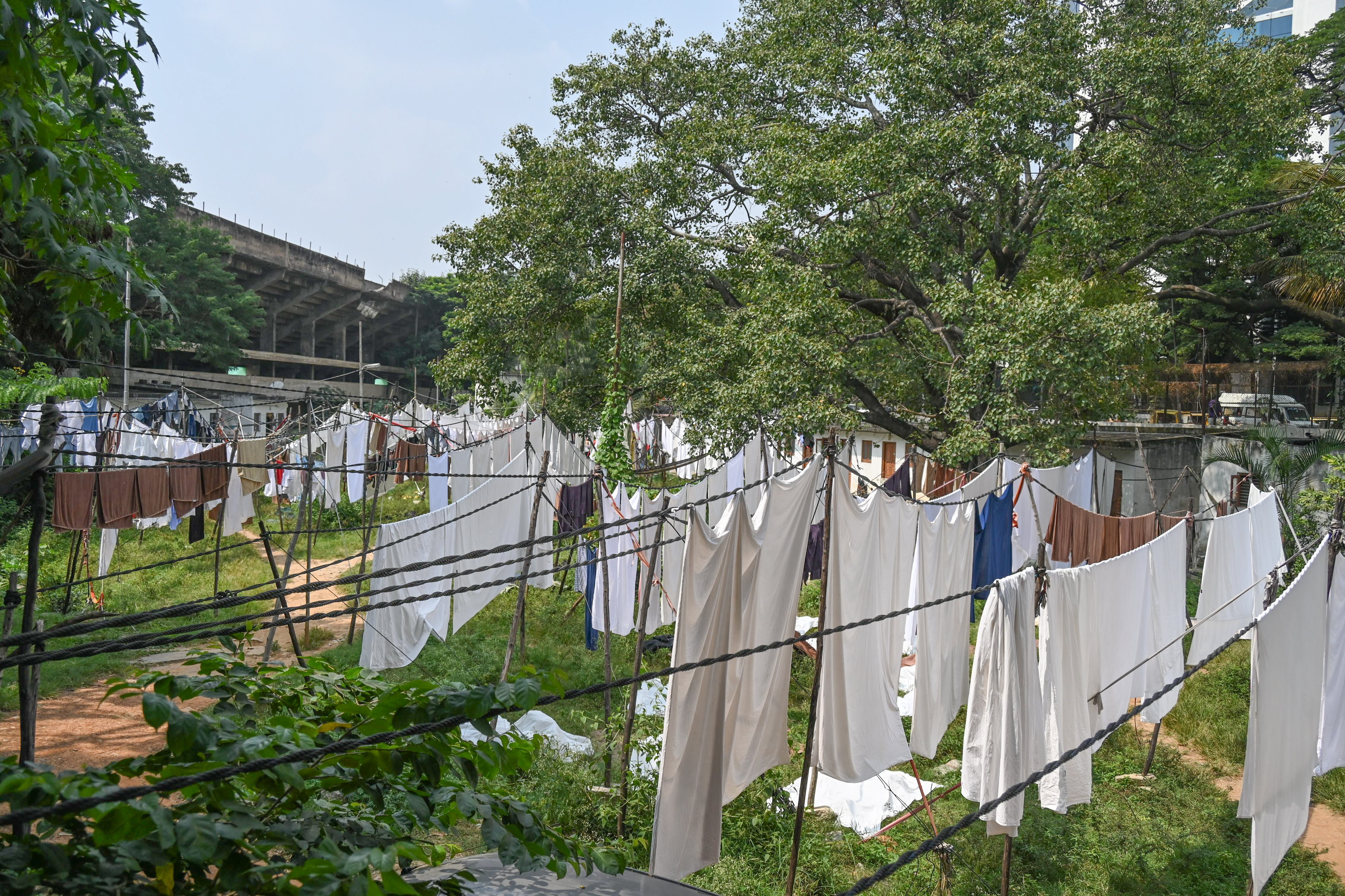 Dhobi Ghat at Ashok Nagar in Bengaluru.