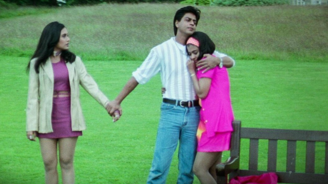 Long hair and feminine outfits portray the "suitable girl" in the film. 