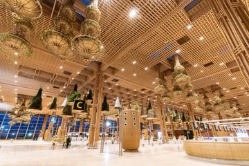 An image of terminal 2 of the Kempegowda international airport shared by Prime Minister Narendra Modi on his twitter account.  