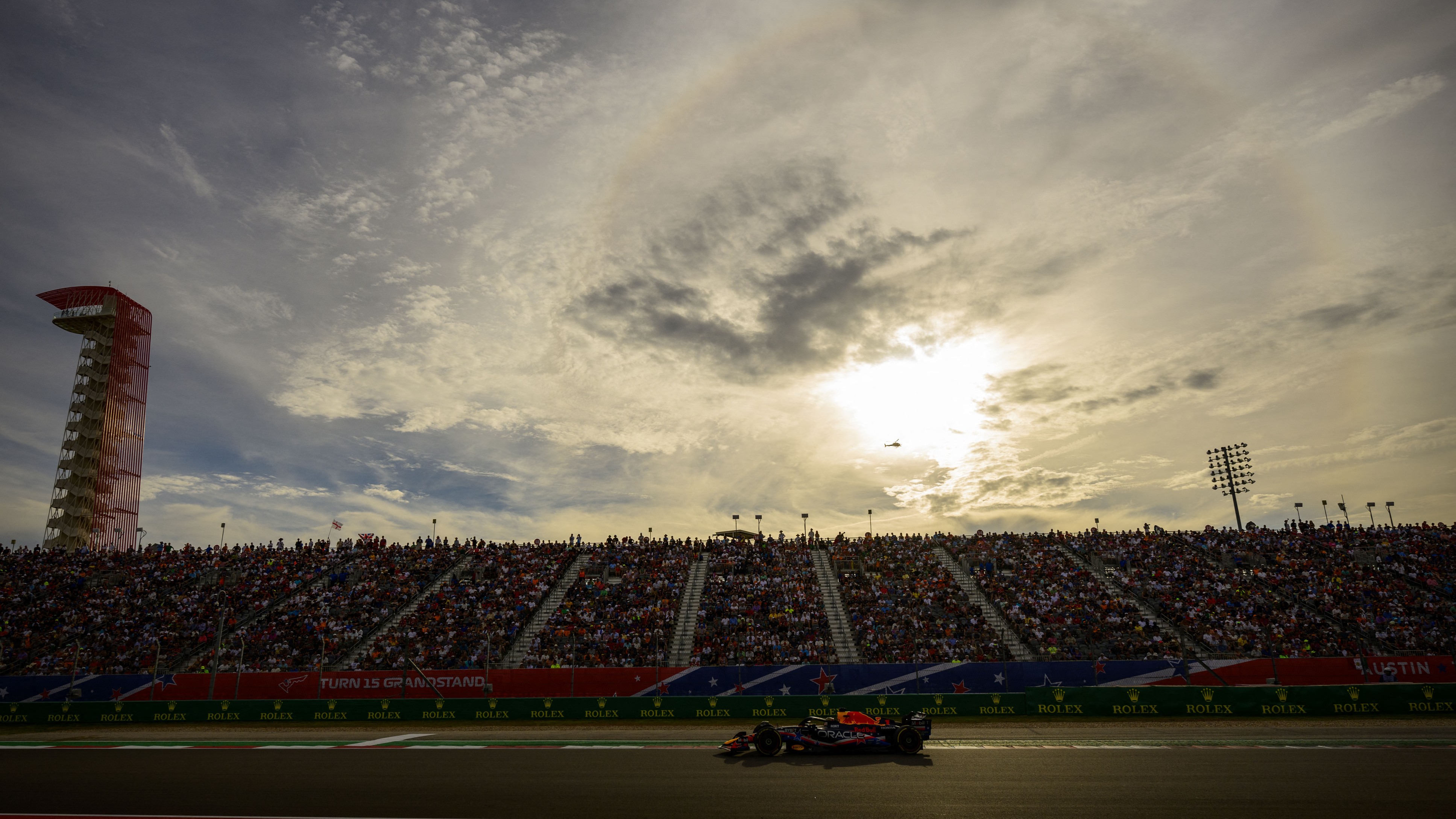 Red Bull Racing Honda driver Max Verstappen  of Team Netherlands wins the Sprint Race of the 2023 United States Grand Prix at Circuit of the Americas.  
