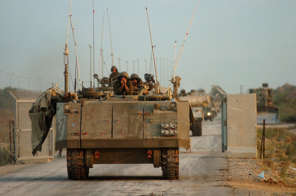 IDF forces exit the Gaza Strip as part of 'Operation Last Dawn', the final stage of the Gaza Disengagement, summer of 2005.