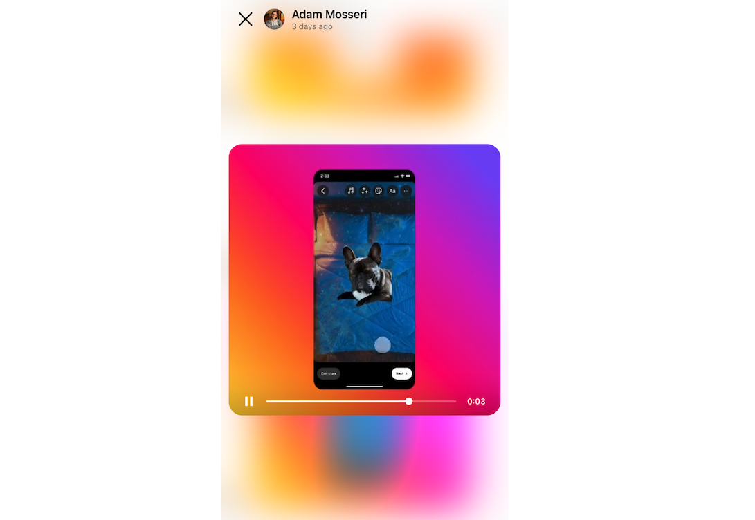 New custom sticker feature can lift subject from a photo and turn it into a sticker for reels and stories.